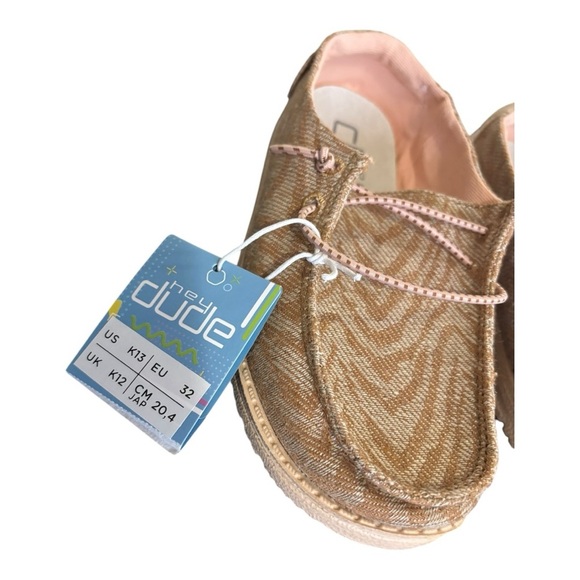 Hey Dude Girls Wendy Woven Zebra Terra Stripe Slip On Shoes Size K13 - Picture 10 of 14